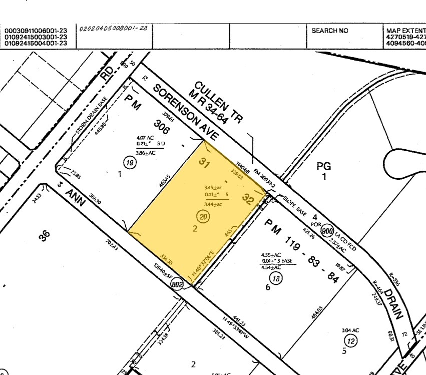 12717 Ann St, Santa Fe Springs, CA for sale Plat Map- Image 1 of 1
