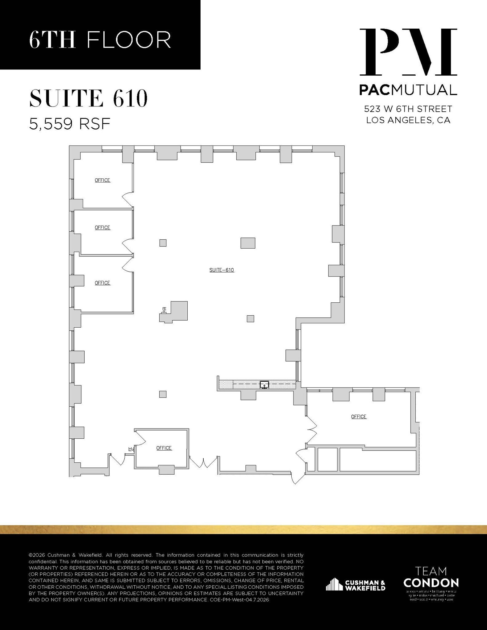523 W 6th St, Los Angeles, CA for lease Floor Plan- Image 1 of 5