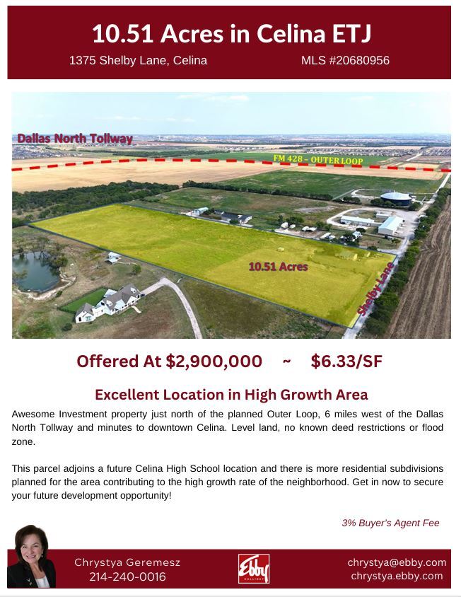 1375 Shelby Ln, Celina, TX for sale Other- Image 1 of 13