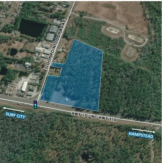 Hwy 17 & Sloop Point Loop Rd, Hampstead, NC for sale - Aerial - Image 2 of 2