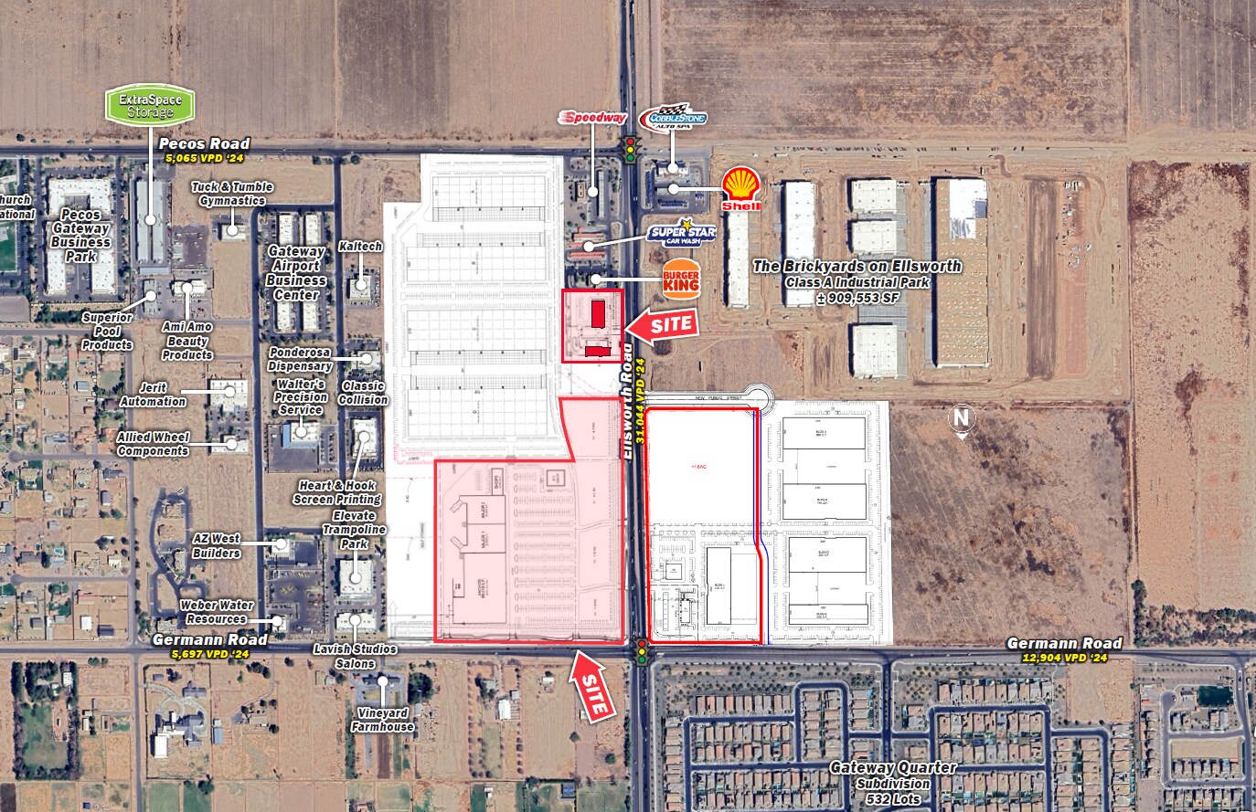 NWC Germann Rd & Ellsworth Rd, Mesa, AZ for lease Building Photo- Image 1 of 2