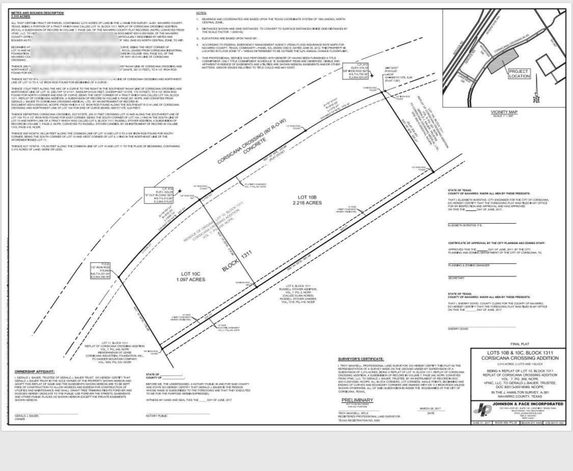 0 Corsicana Crossing Blvd, Corsicana, TX 75110 +/ 1.1 AC in Corsicana