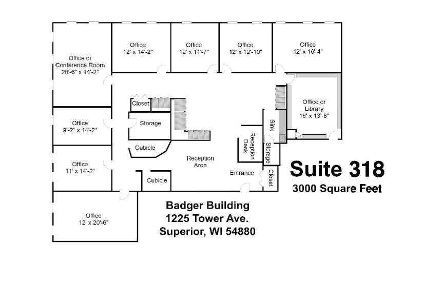 1225 Tower Ave, Superior, WI for lease Floor Plan- Image 1 of 2