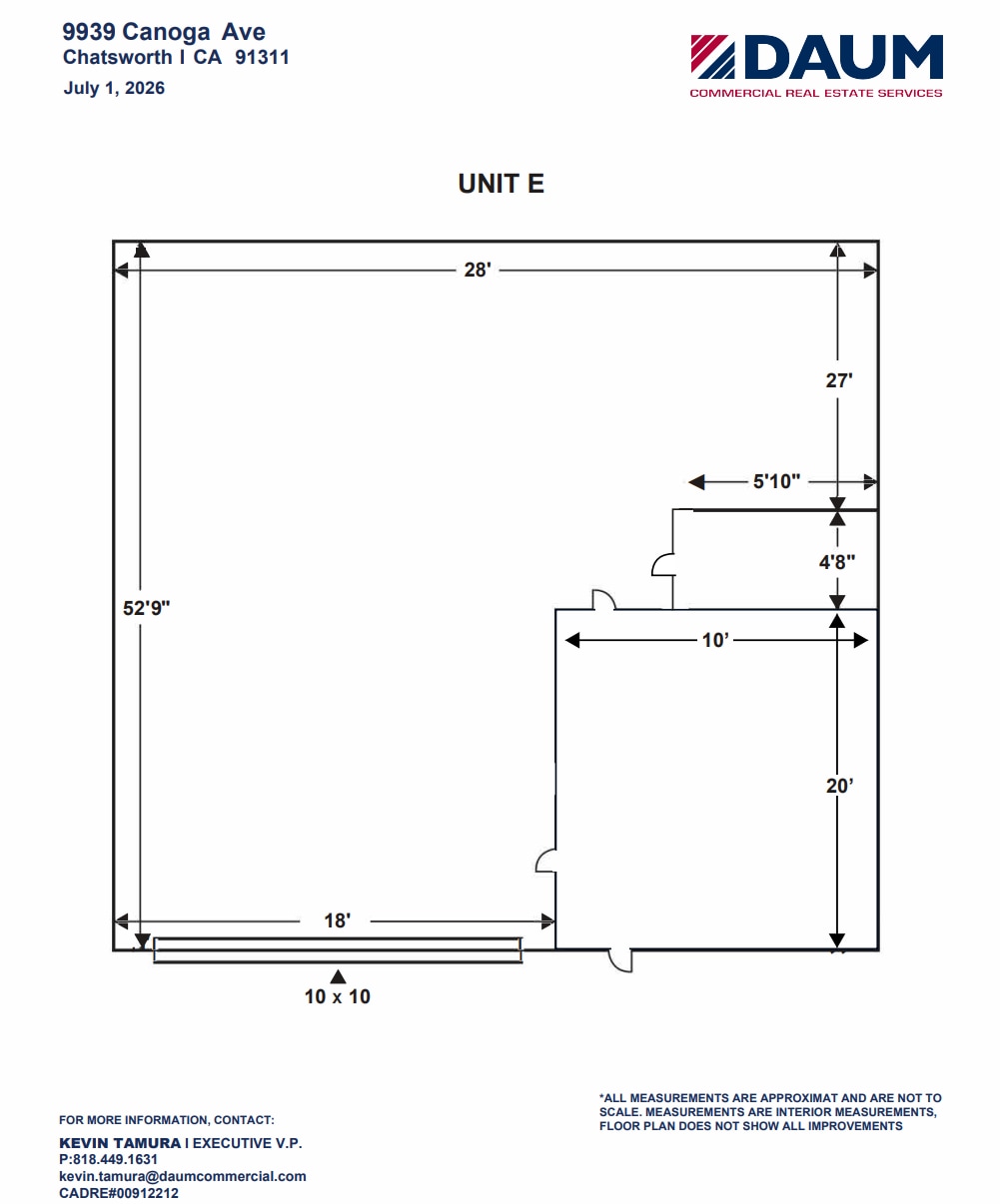 9939 Canoga Ave, Chatsworth, CA for lease Floor Plan- Image 1 of 1