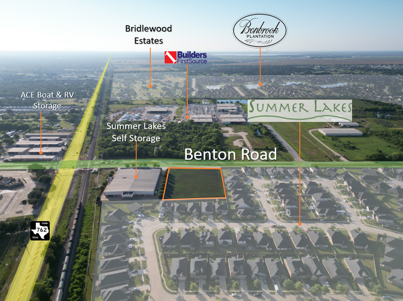 Benton Road, Rosenberg, TX for sale - Aerial - Image 1 of 5