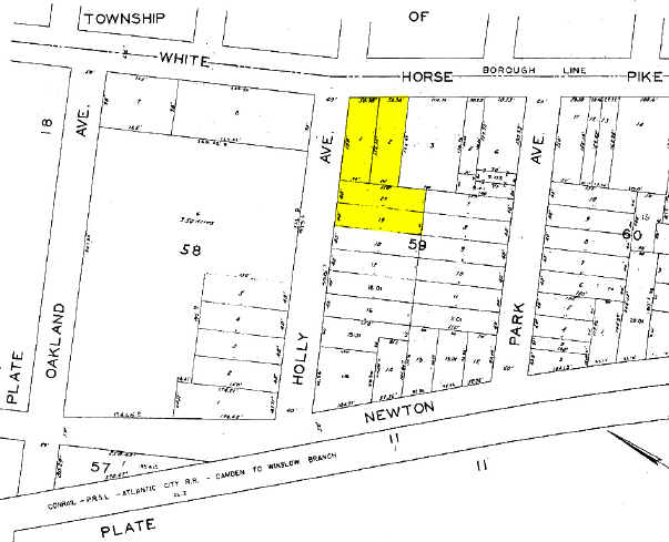 900-902 White Horse Pike, Oaklyn, NJ for sale Plat Map- Image 1 of 1