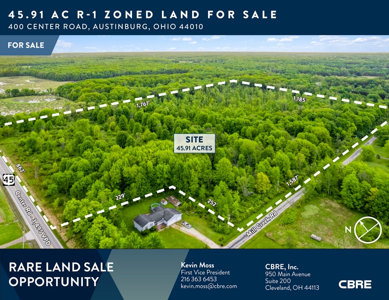 400 Center Rd, Austinburg, OH for sale - Aerial - Image 1 of 3