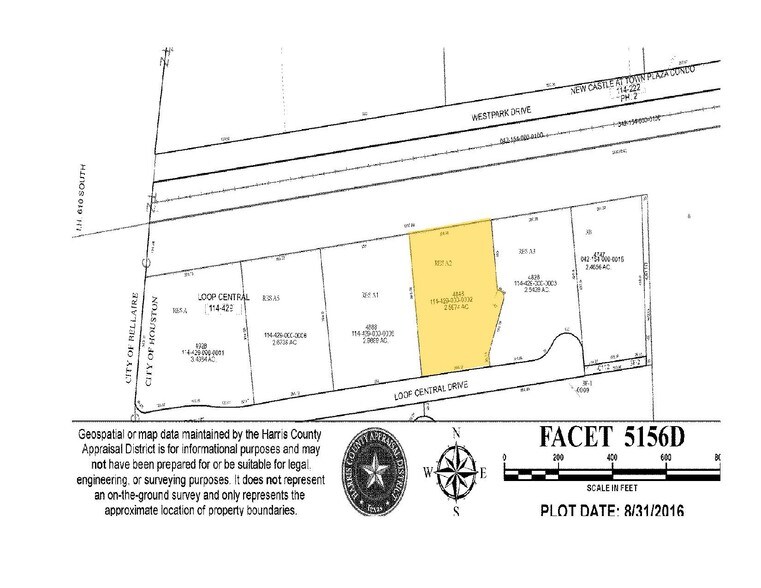 4848 Loop Central Dr, Houston, TX for lease - Plat Map - Image 3 of 13
