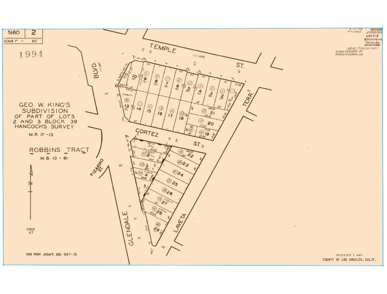 1530 W Temple St, Los Angeles, CA for sale - Plat Map - Image 3 of 3