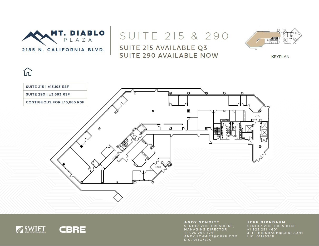 2185 N California Blvd, Walnut Creek, CA for lease Floor Plan- Image 1 of 1