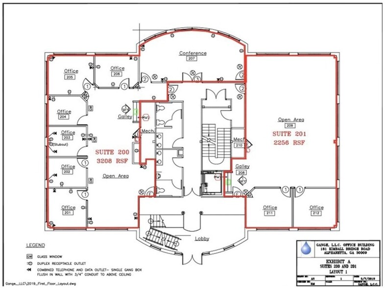 161 Kimball Bridge Rd, Alpharetta, GA for lease - Floor Plan - Image 2 of 3