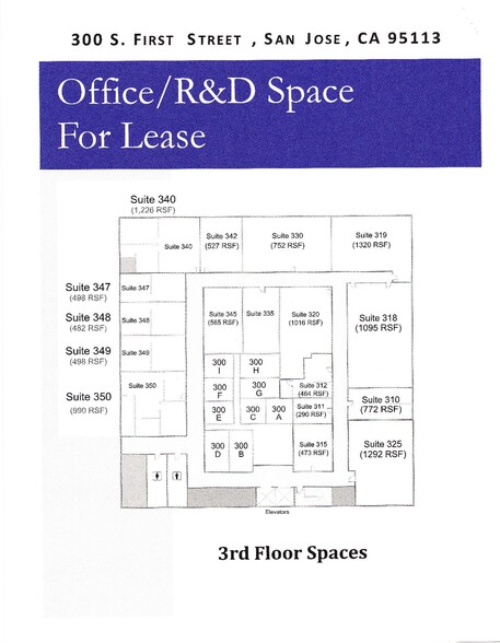 300-322 S 1st St, San Jose, CA for lease - Floor Plan - Image 2 of 4