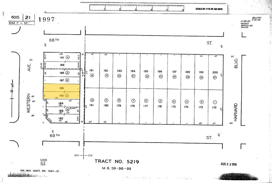 6812 S Western Ave, Los Angeles, CA for sale - Plat Map - Image 1 of 1