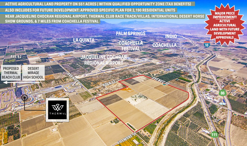 Avenue 60, Thermal, CA for sale - Aerial - Image 1 of 4