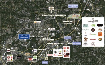 1750 Founders Pky, Alpharetta, GA - AERIAL  map view