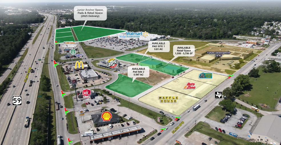 SWC Hwy 59 At FM 1485, New Caney, TX for lease - Building Photo - Image 1 of 17