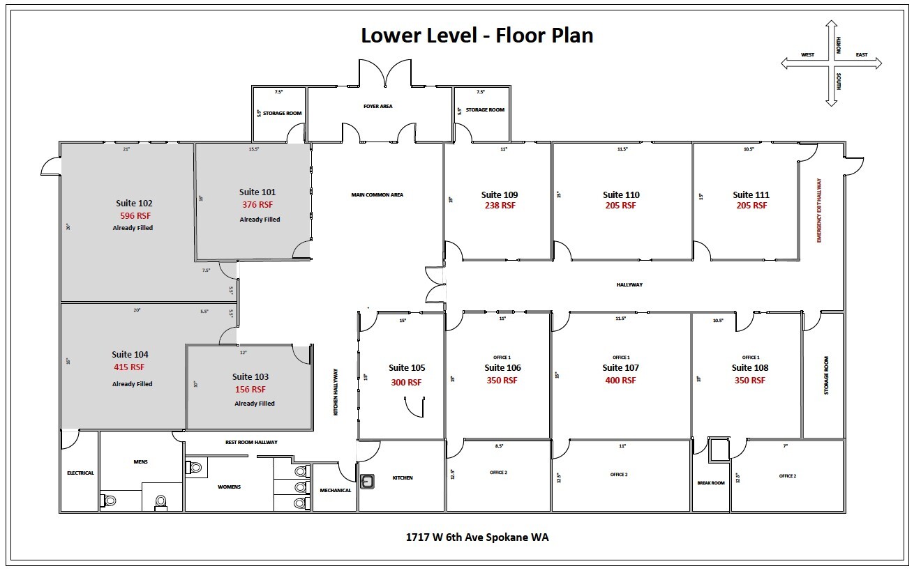 1717 W 6th Ave, Spokane, WA for lease Floor Plan- Image 1 of 5