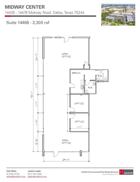 14430 Midway Rd, Farmers Branch, TX for lease - Floor Plan - Image 2 of 16