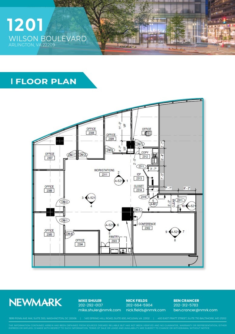 1201 Wilson Blvd, Arlington, VA for lease Floor Plan- Image 1 of 5