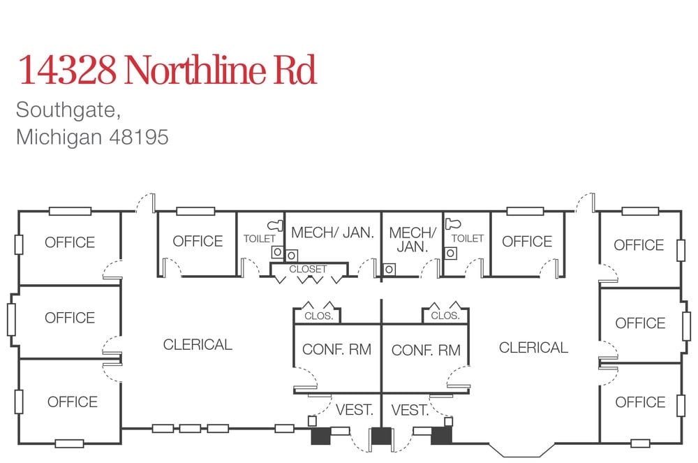 14328 Northline Rd, Southgate, MI for lease Floor Plan- Image 1 of 1