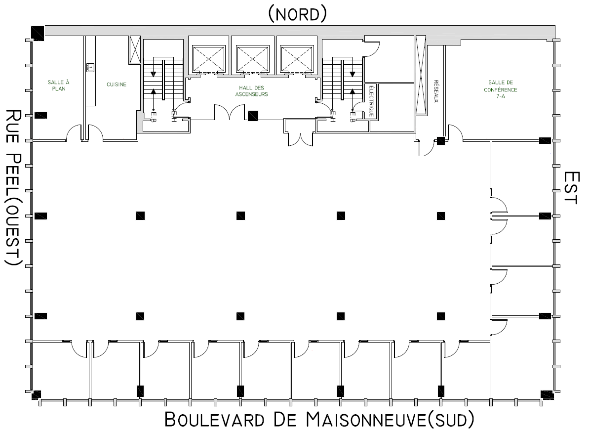 2015 Rue Peel, Montréal, QC for lease Floor Plan- Image 1 of 1