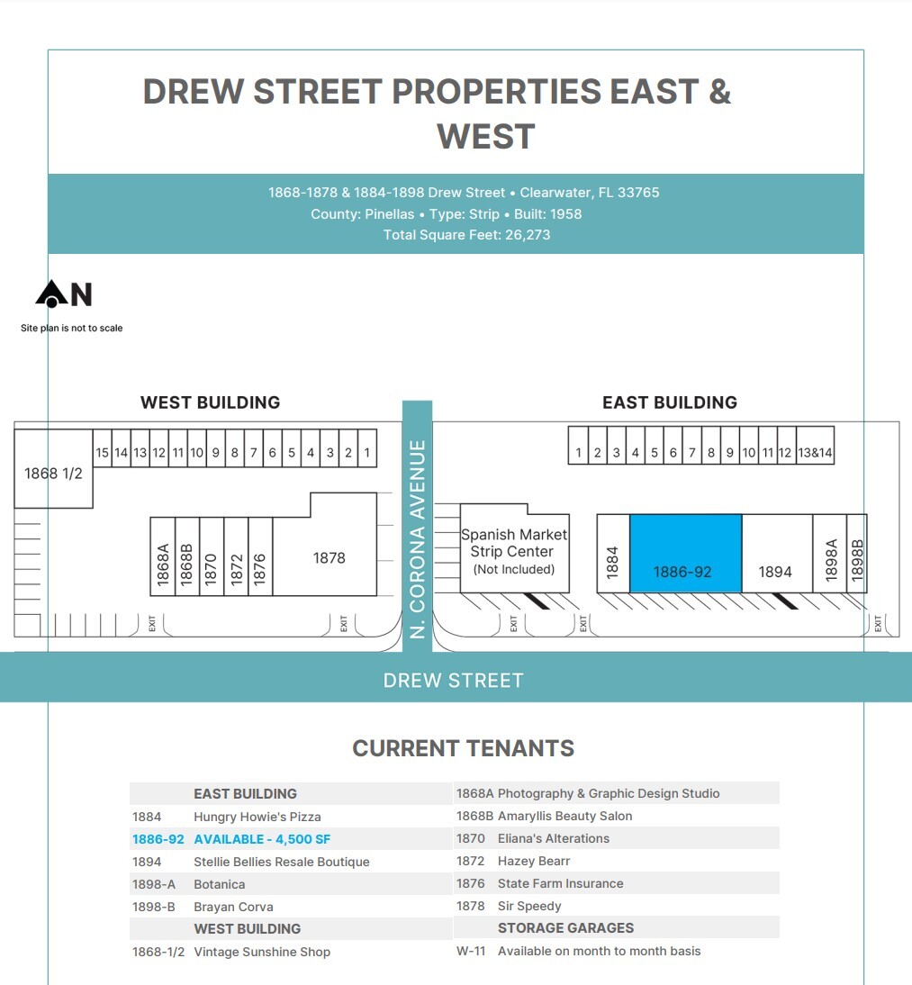 1884 Drew St, Clearwater, FL for lease Site Plan- Image 1 of 1