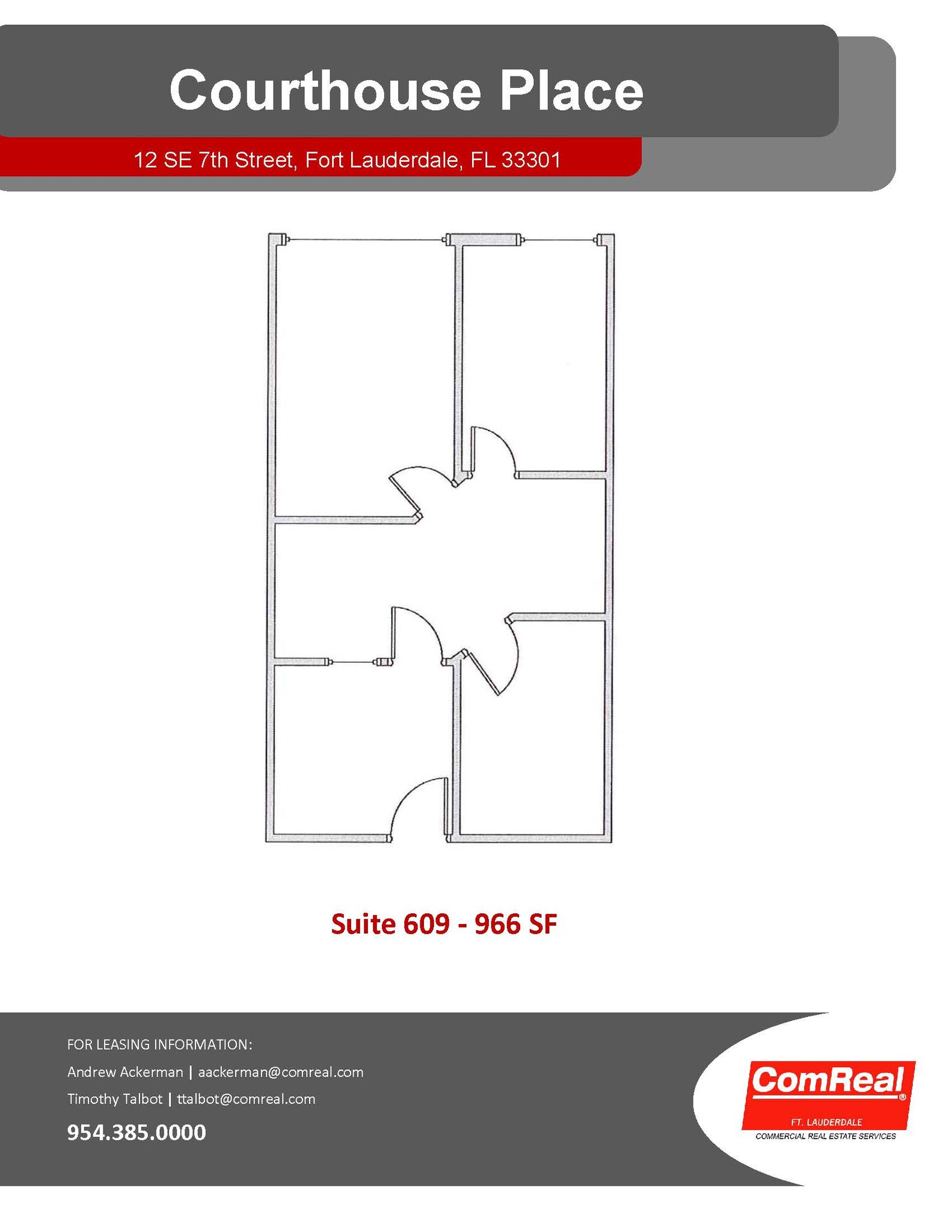 12 SE 7th St, Fort Lauderdale, FL for lease Floor Plan- Image 1 of 1