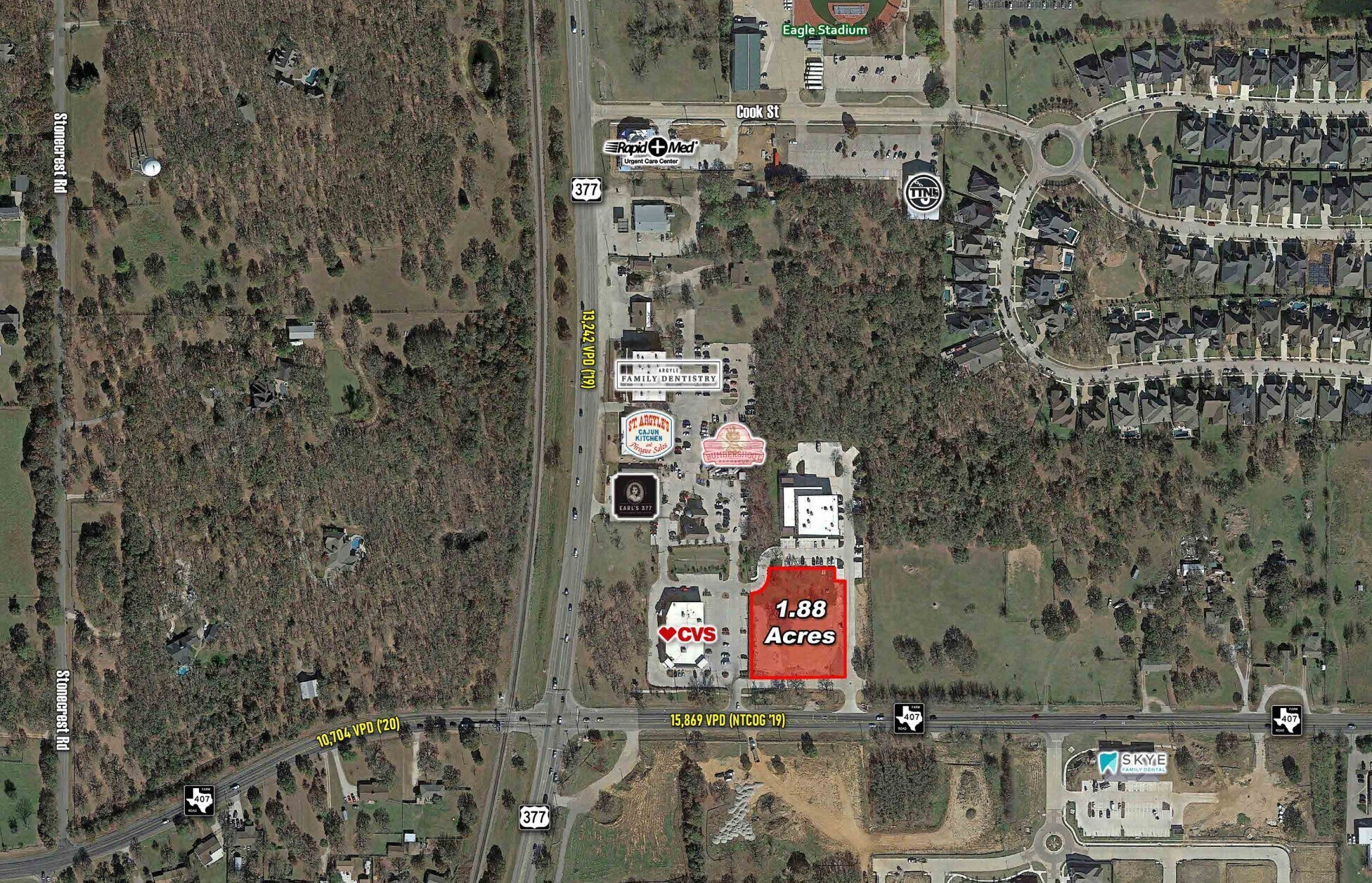 125 FM 407, Argyle, TX for sale Aerial- Image 1 of 1