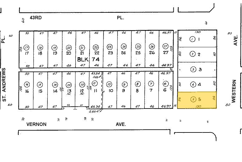 4379 S Western Ave, Los Angeles, CA for sale - Plat Map - Image 1 of 1