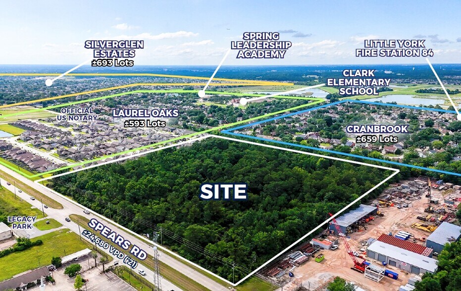 0 Spears Rd., Houston, TX for sale - Aerial - Image 3 of 6