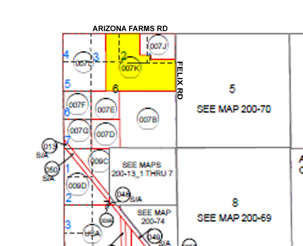 SW Arizona Farms Rd & Felix Rd, Florence, AZ for sale Plat Map- Image 1 of 1