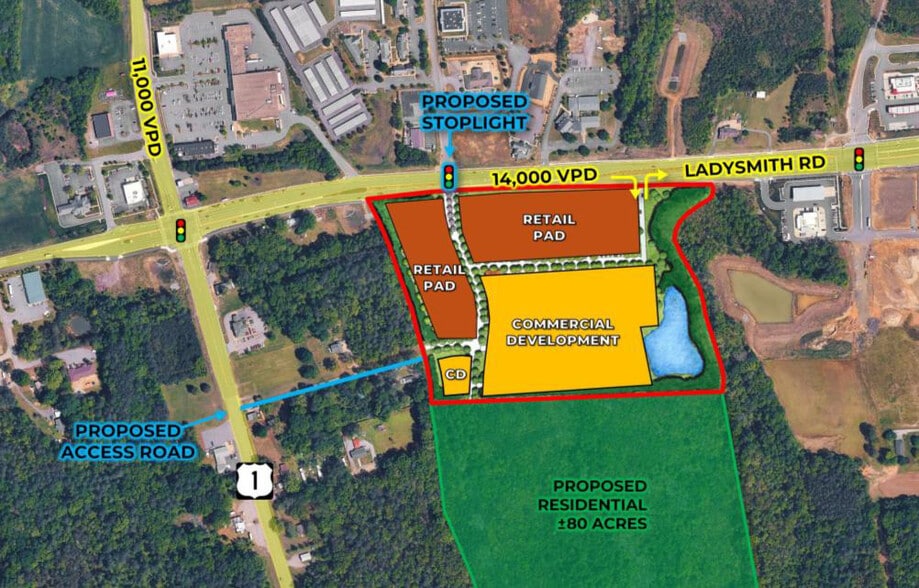 Ladysmith Rd & Green Rd, Ruther Glen, VA for sale - Primary Photo - Image 1 of 3
