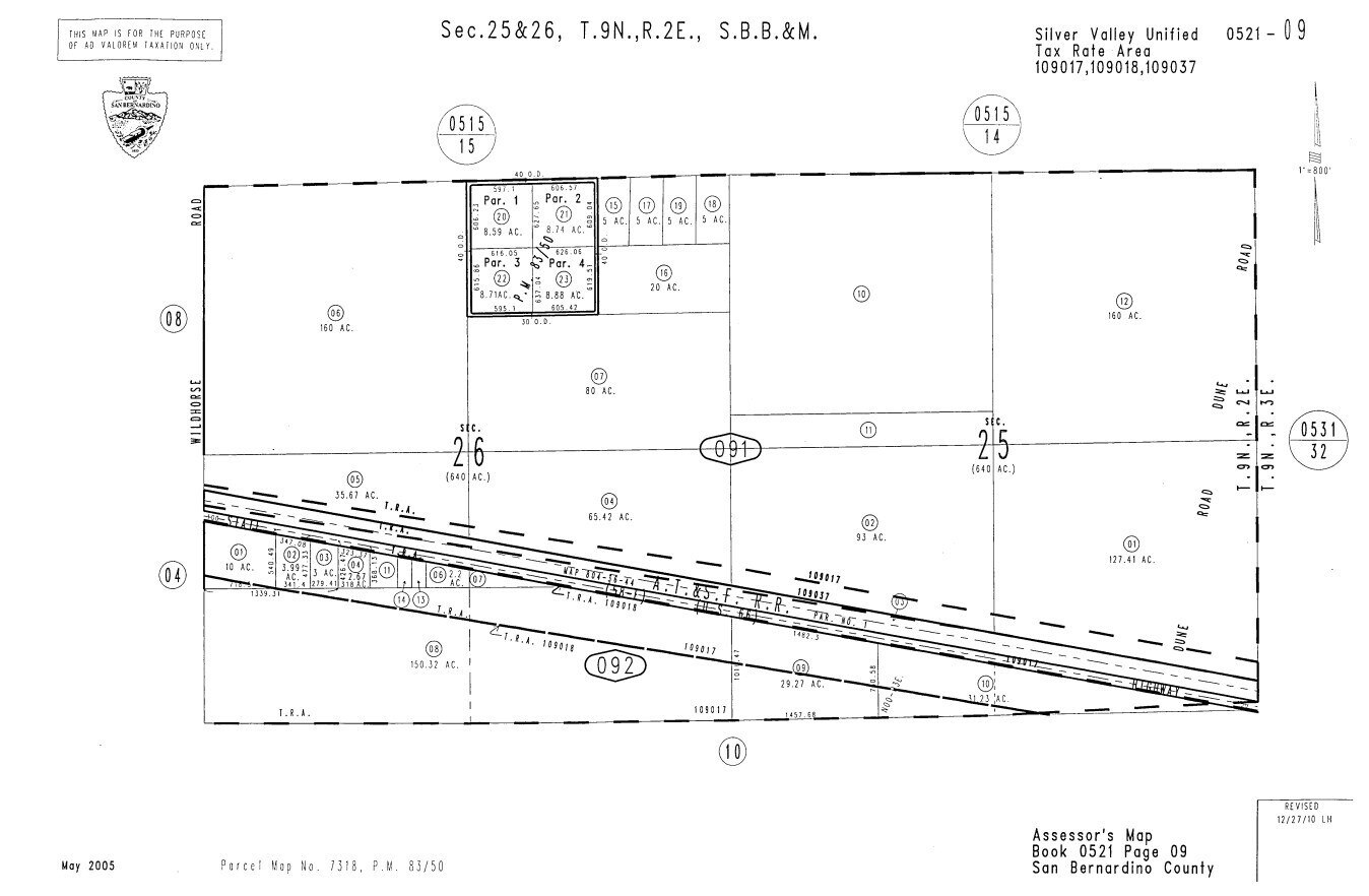 32171 Wildhorse Rd, Newberry Spgs, Newberry Springs, CA for sale Plat Map- Image 1 of 2