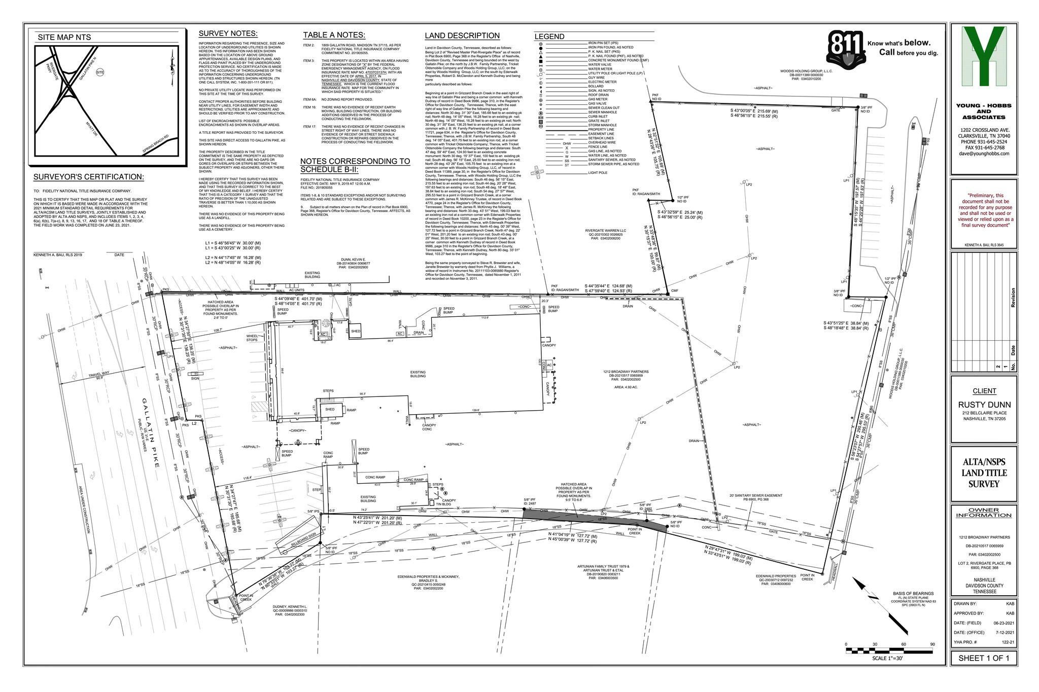 1809-1811 Gallatin Pike N, Madison, TN for lease Site Plan- Image 1 of 2