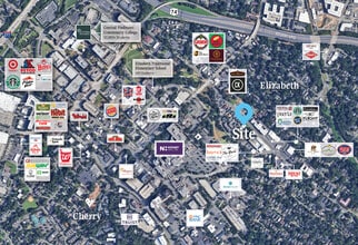 1900 E 7th St, Charlotte, NC - AERIAL  map view