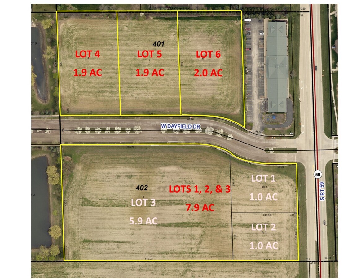 Route 59 & Dayfield Dr, Plainfield, IL 60586 Lots 1, 2, and 3