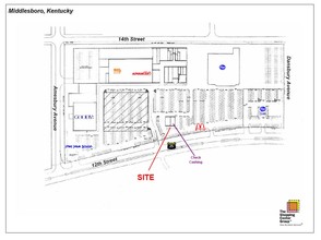 515 N 12th St, Middlesboro, KY - aerial  map view