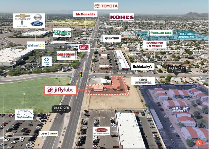 1414 W Bell Rd, Phoenix, AZ 85023 Jiffy Lube Ground Lease