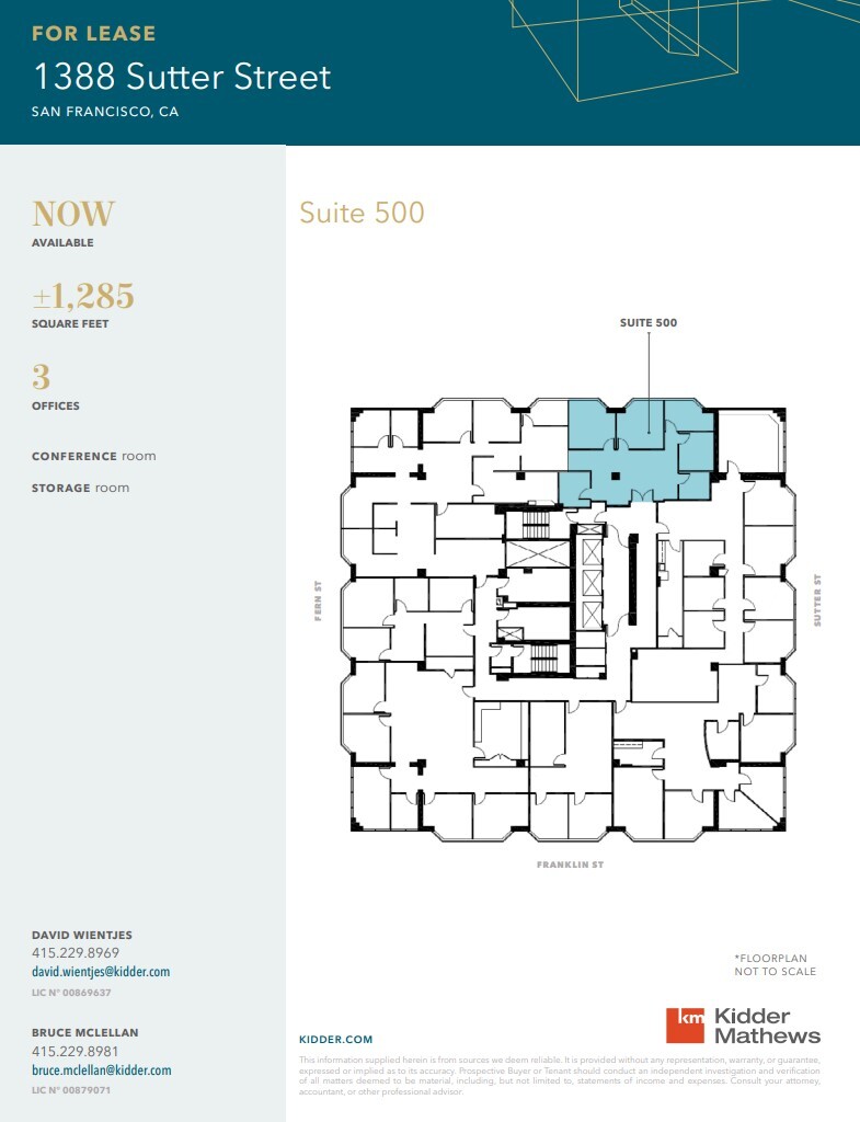 1388 Sutter St, San Francisco, CA for lease Floor Plan- Image 1 of 1