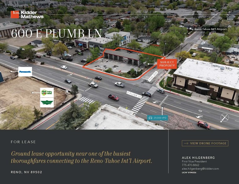 600 E Plumb Ln, Reno, NV for lease - Aerial - Image 1 of 6