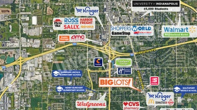 5520 Madison Ave, Indianapolis, IN - AERIAL  map view - Image1