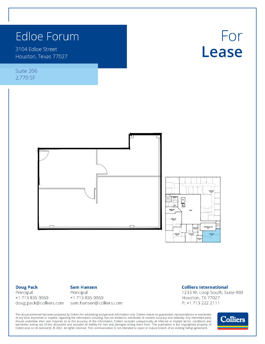 3100 Edloe St, Houston, TX for lease Floor Plan- Image 1 of 1