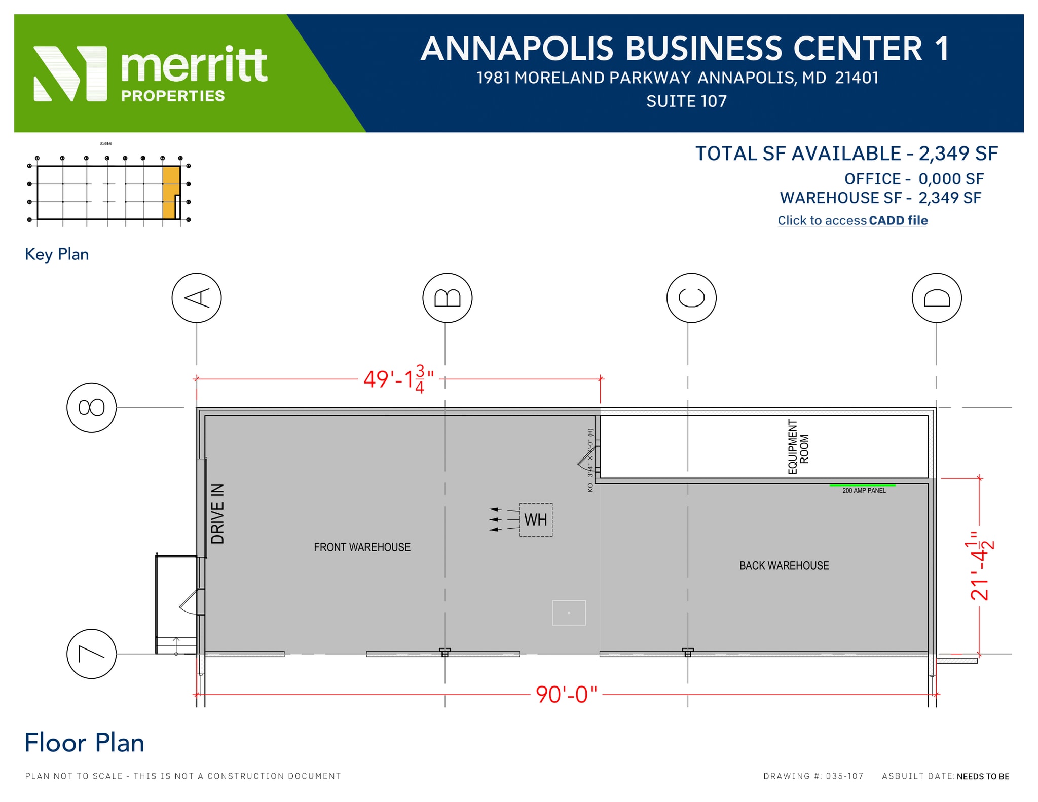 1981 Moreland Pky, Annapolis, MD for lease Floor Plan- Image 1 of 1