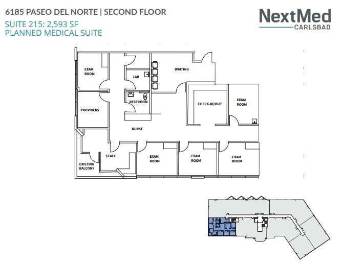 6183 Paseo del Norte, Carlsbad, CA for lease Floor Plan- Image 1 of 1