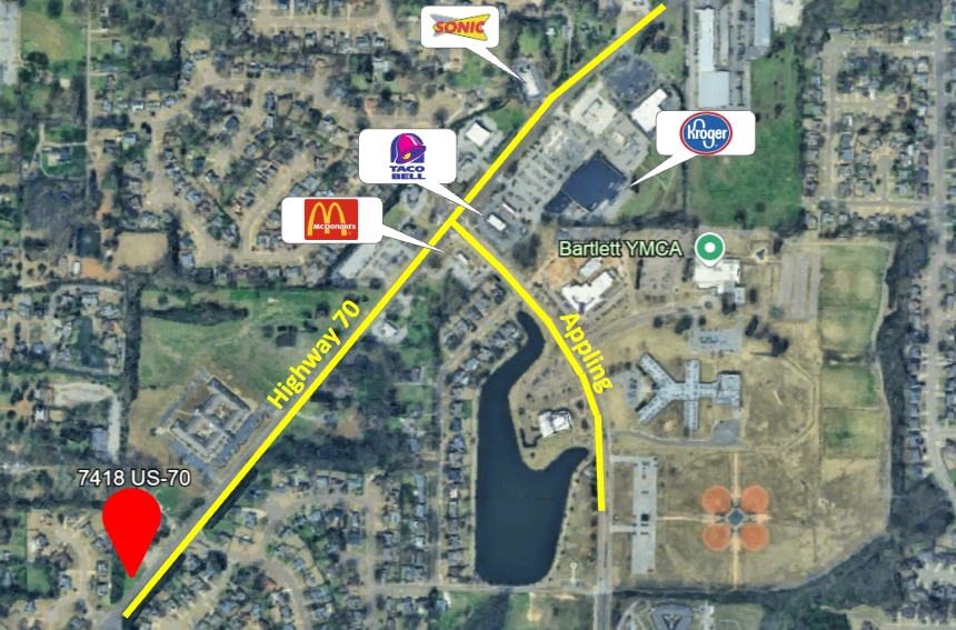 7418 Highway 70, Bartlett, TN for lease Building Photo- Image 1 of 5