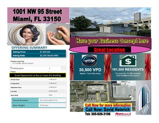 More details for 1001 NW 95th St, Miami, FL - Retail for Lease