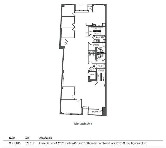 7514 Wisconsin Ave, Bethesda, MD for lease Floor Plan- Image 1 of 1