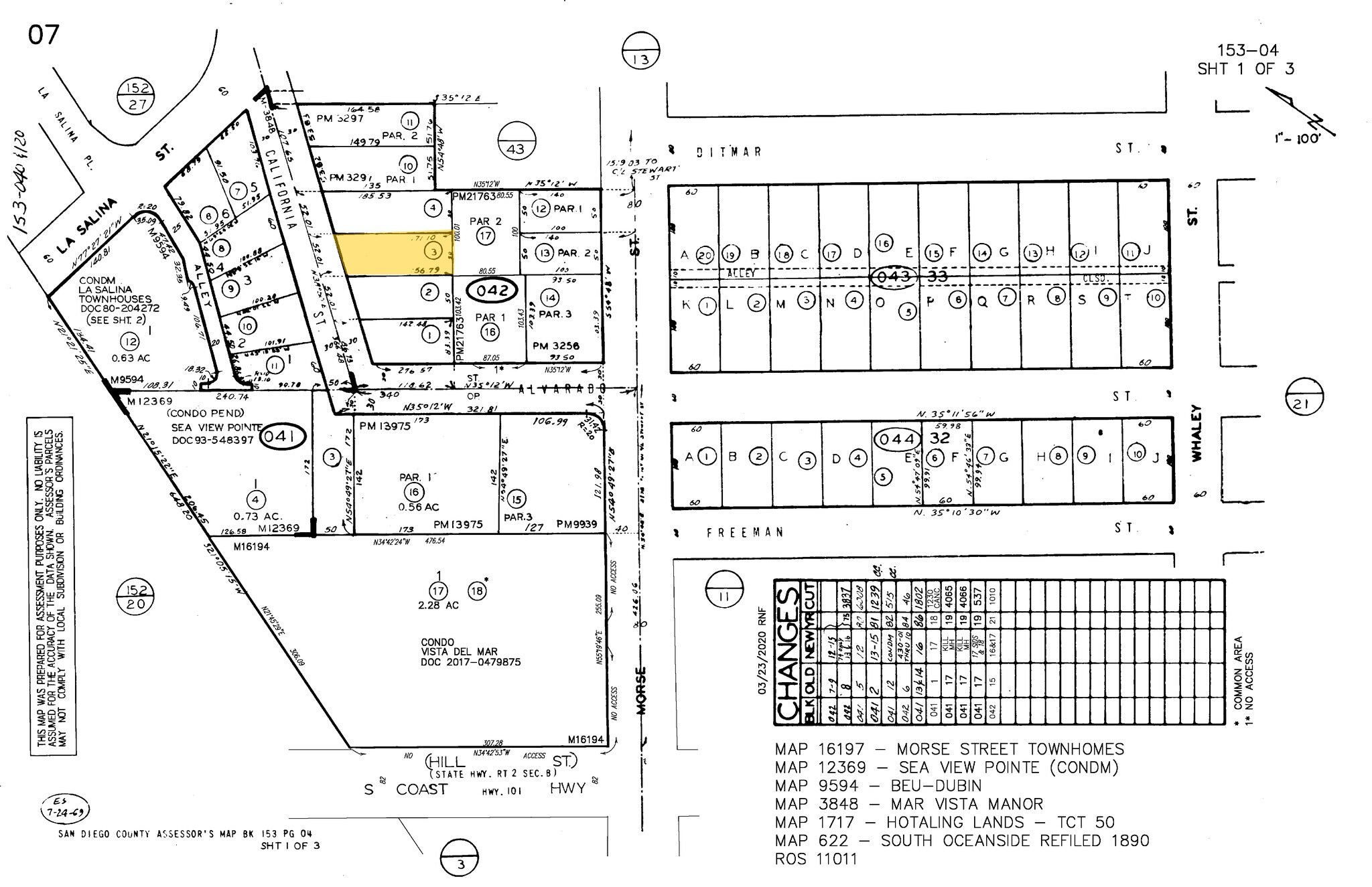 711 California St, Oceanside, CA for sale Plat Map- Image 1 of 1