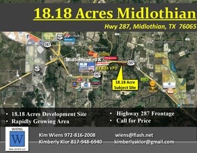 Highway 287, Midlothian, TX - AERIAL  map view - Image1
