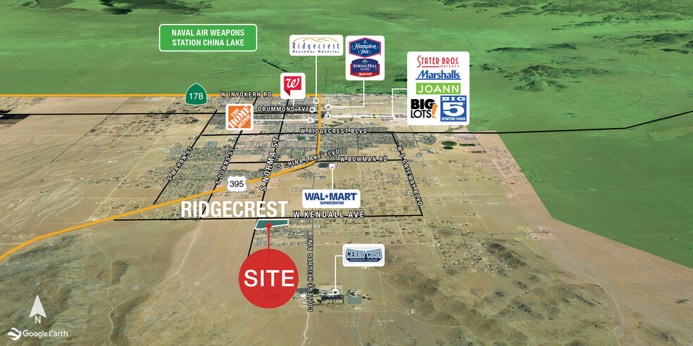 SE Corner Of Kendall & Norma, Ridgecrest, CA for sale - Building Photo - Image 1 of 8